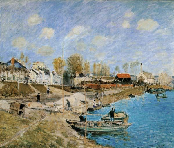 Alfred Sisley Sand on the Quayside,Port Marly Sweden oil painting art